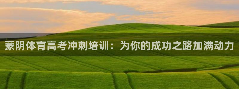 富联官方网站首页登录：蒙阴体育高考冲刺培训：为你的成