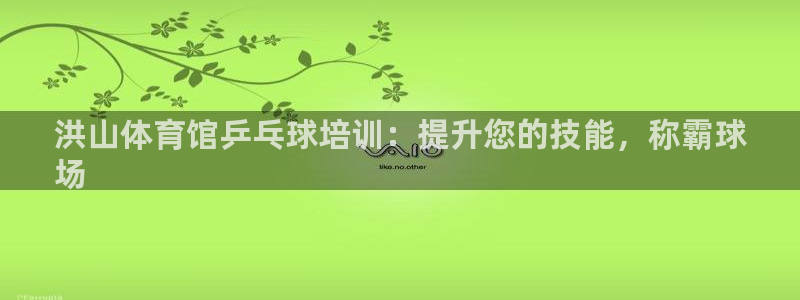 富联平台是什么平台：洪山体育馆乒乓球培训：提升您的技